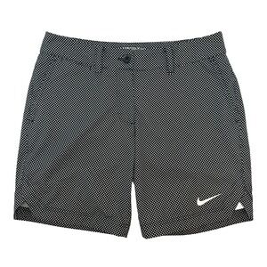 NIKE GOLF Women's Dri-Fit Tour Performance Polkadot Shorts • 4 • black white